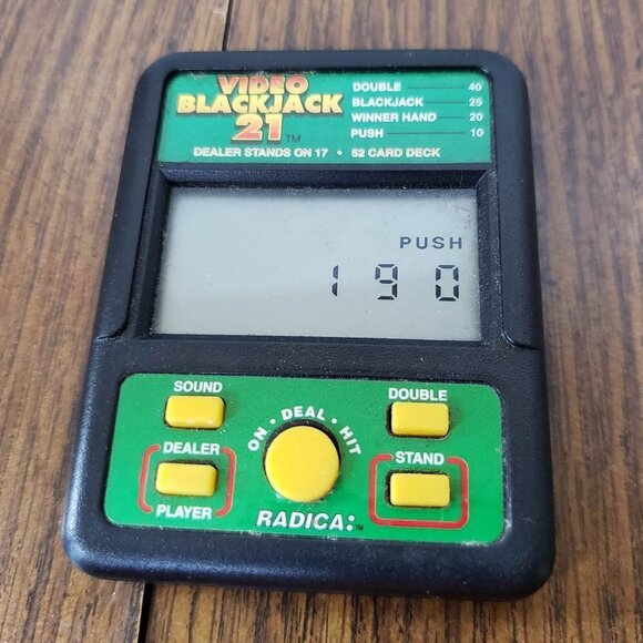 Radica Vintage Handheld Video Game Blackjack 21 Tested Working - Picture 1 of 5